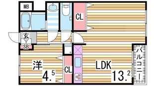 リアルテ霞ヶ丘の物件間取画像